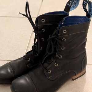 John Fluevog Black Leather BBC Boots